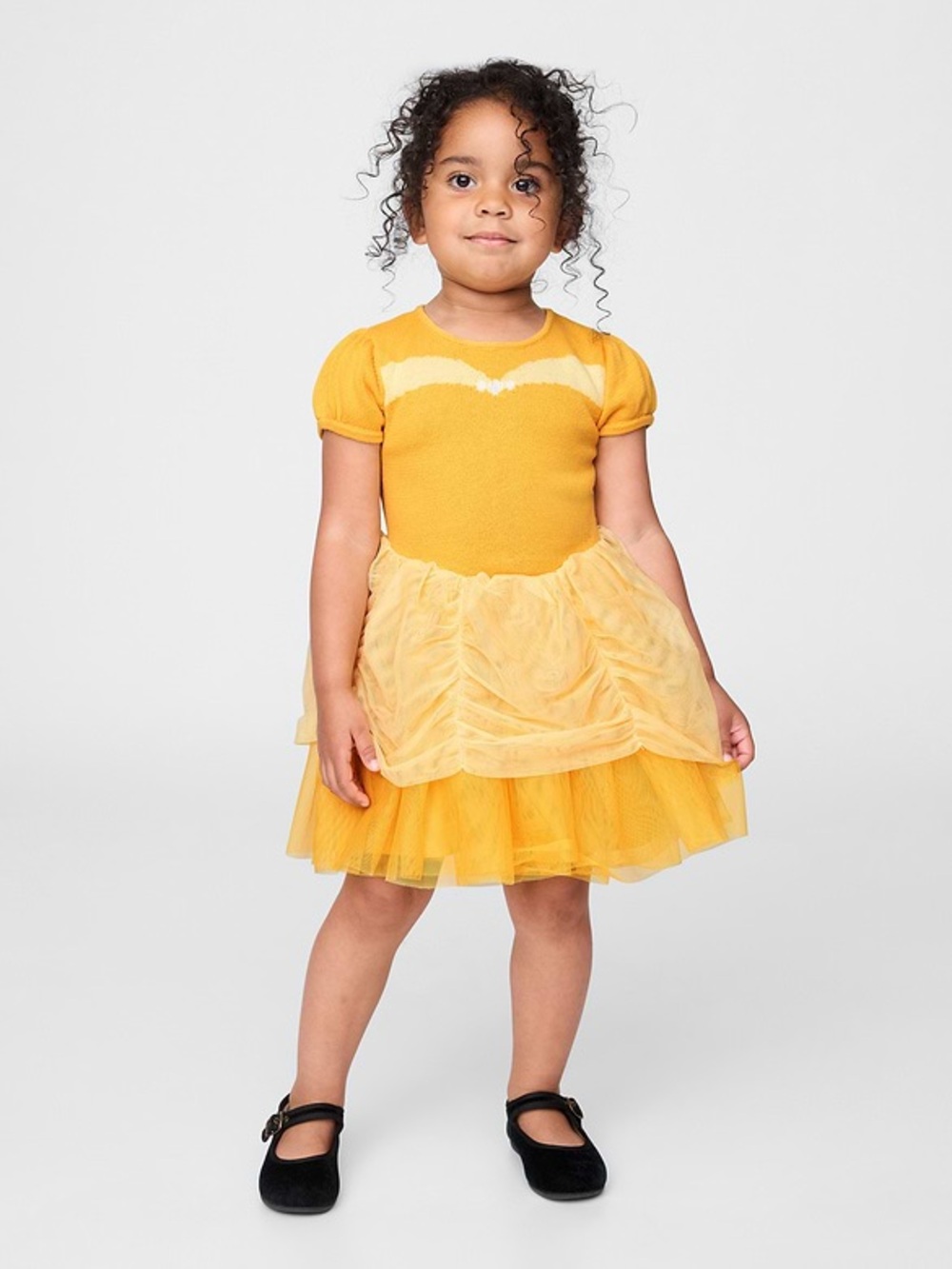 GAP Knit Beauty and the Beast Belle Dress with Tulle Skirt 18-24 months